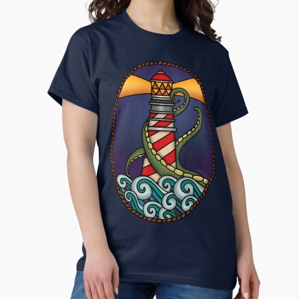 Item preview, The Lighthouse & The Kraken designed and sold by spottedhound.