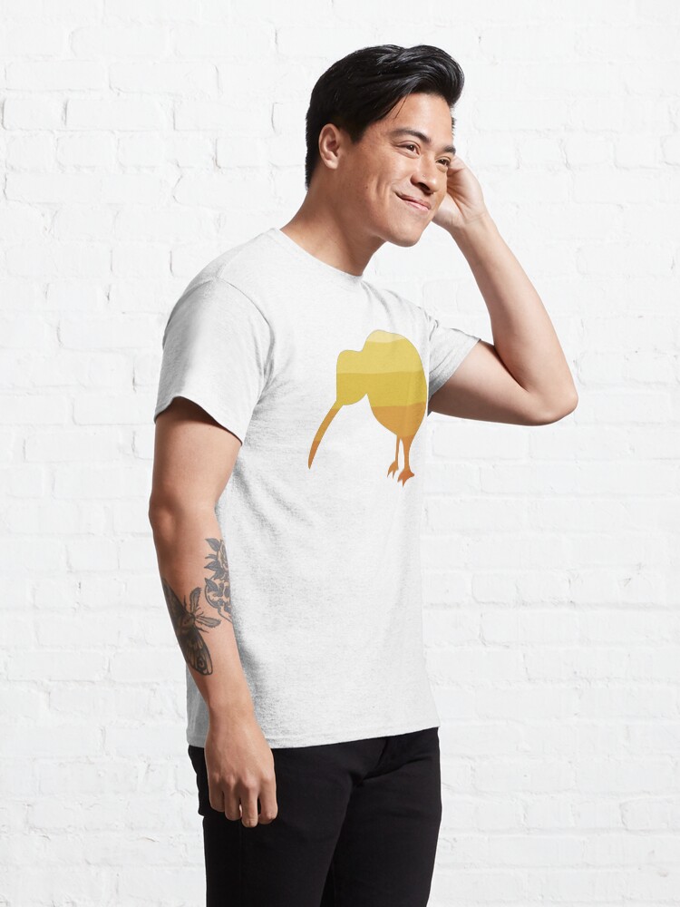 Thumbnail 5 of 7, Classic T-Shirt, Kiwi in Navel Orange Ombre designed and sold by CanisPicta.