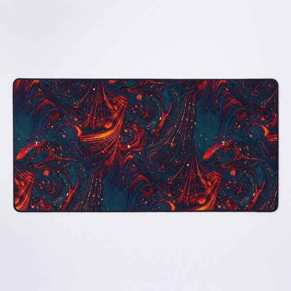 Item preview, Abstract Glowing Red Lava and Navy Blue Obsidian  designed and sold by nimreninmu.