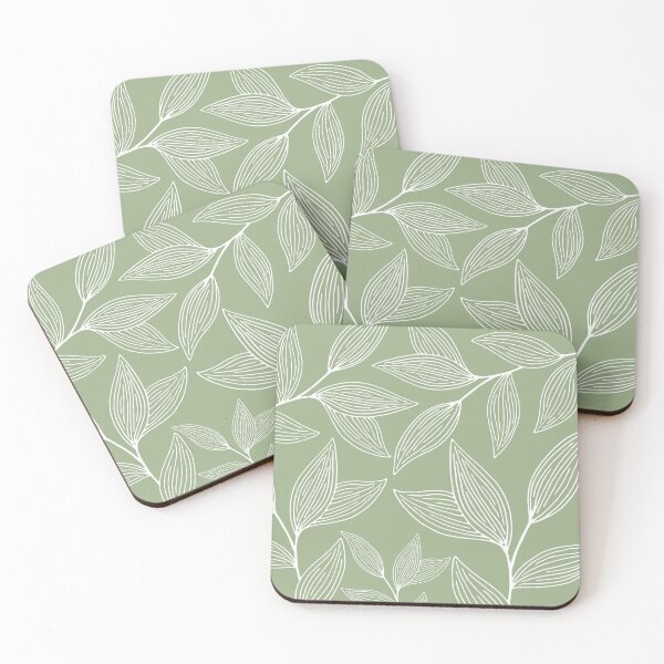 Item preview, Leaves Sage Green  designed and sold by Smart-Arts.