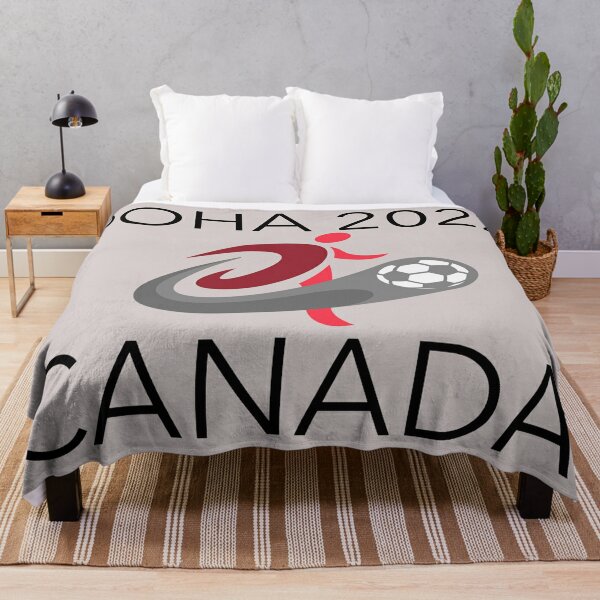 Canada Soccer Ball Throw Blanket