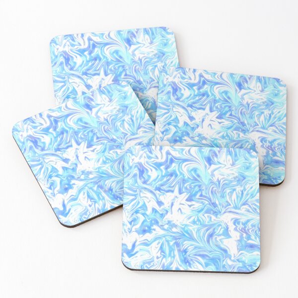 Item preview, Blue and Purple Fluid Zig Zags Marbled Abstract designed and sold by nimreninmu.