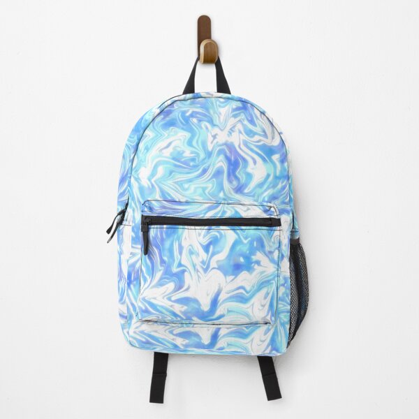 Item preview, Blue and Purple Fluid Zig Zags Marbled Abstract designed and sold by nimreninmu.