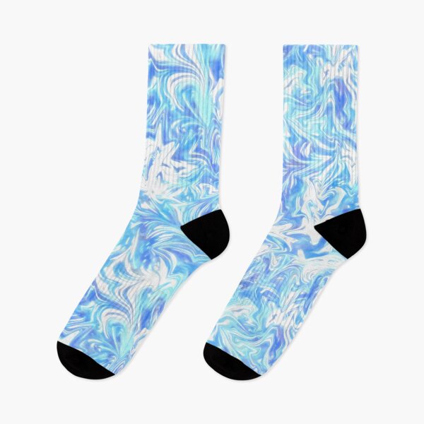 Item preview, Blue and Purple Fluid Zig Zags Marbled Abstract designed and sold by nimreninmu.