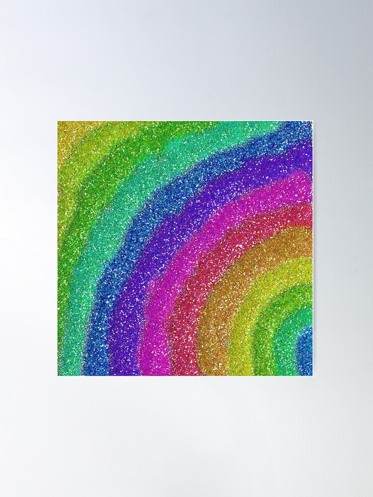 Printed Image of Rainbow Glitter- Not Reflective | Poster