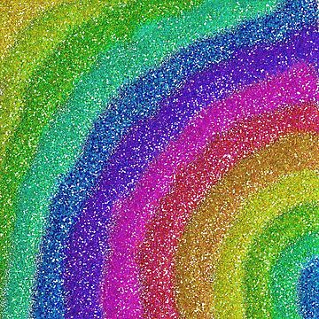 Printed Image of Rainbow Glitter - Not Reflective Leggings for