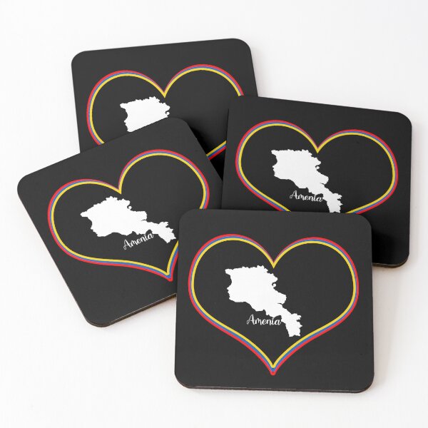 Item preview, Black heart map Armenia designed and sold by Astralia.
