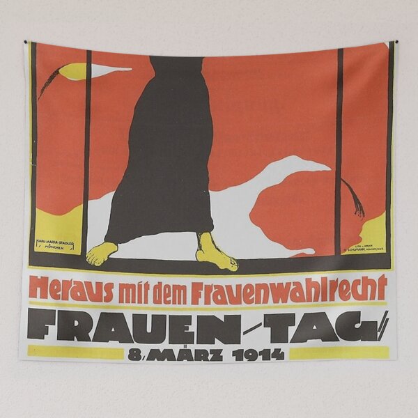 Item preview, International Women’s Day - Give Us Women’s Suffrage German Propaganda Art poster  designed and sold by nachitastabi.