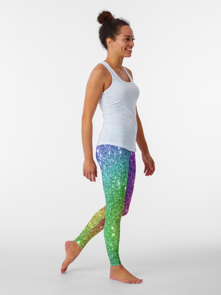 Printed Image of Rainbow Glitter - Not Reflective Leggings for Sale by  CoLoRLifeDesign