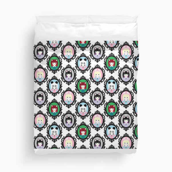 Kawaii Cosplay Girl - Bunny, Fox, Panda & Cat Duvet Cover