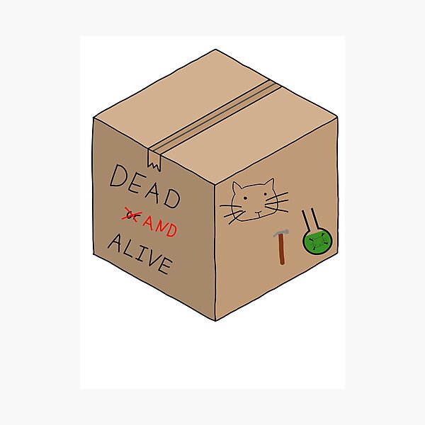 Item preview, Schrodinger’s cat designed and sold by 3-1415926535.