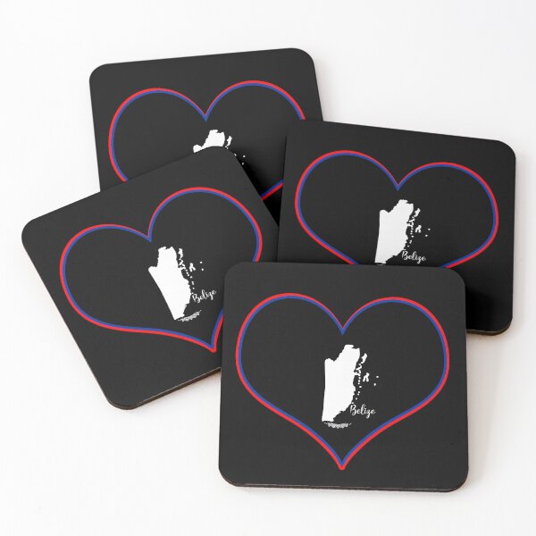 Item preview, Belize map black heart designed and sold by Astralia.