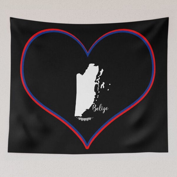 Item preview, Belize map black heart designed and sold by Astralia.