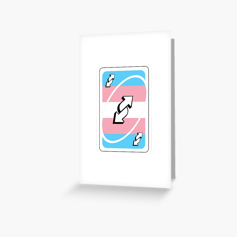 Uno Reverse Lesbian Pride Flag Sticker | Greeting Card