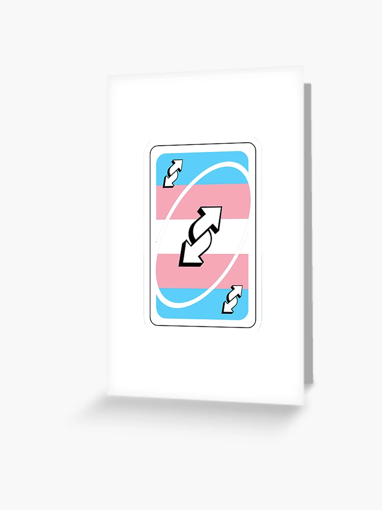 Uno Reverse Lesbian Pride Flag Sticker Greeting Card for Sale by lichwitch