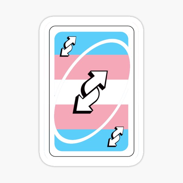 Nonbinary Enby Sticker - Non Binary Uno Reverse Card Emoji,Non