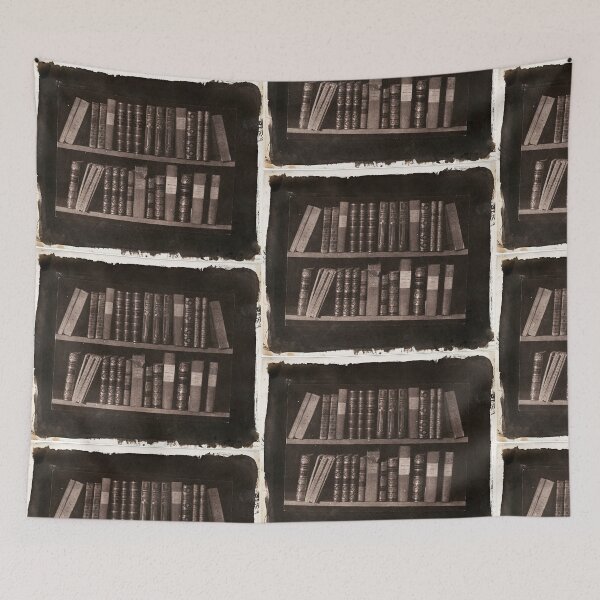 Item preview, A Scene in a Library Talbot 1844 - Vintage library bookself designed and sold by BestUncommonTee.