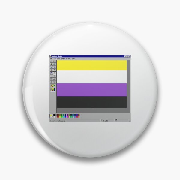 Item preview, MSPaint Non Binary Sticker designed and sold by lichwitch.
