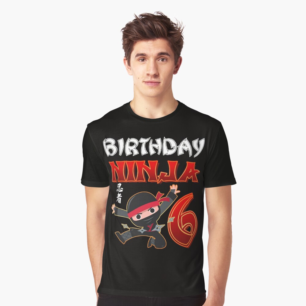 Kids Birthday Ninja Shirt Year Old Ninja Birthday Party Theme Men - TeeUni