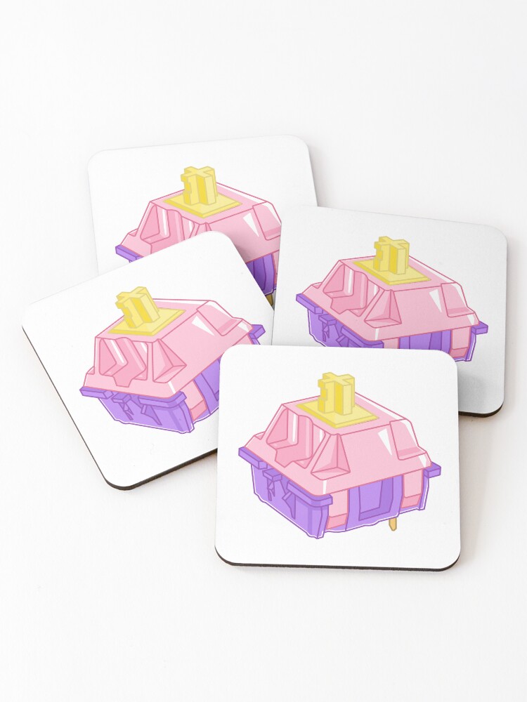 Thumbnail 1 of 5, Coasters (Set of 4), Banana Split Switch designed and sold by MechMerchClub.
