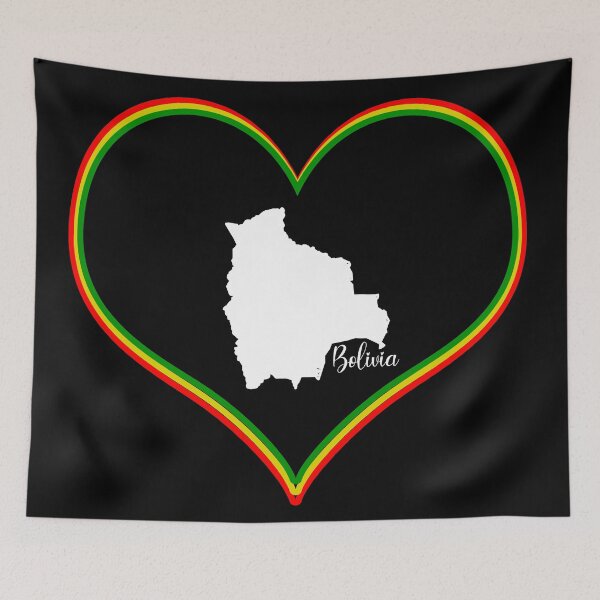 Item preview, Black heart map Bolivia designed and sold by Astralia.