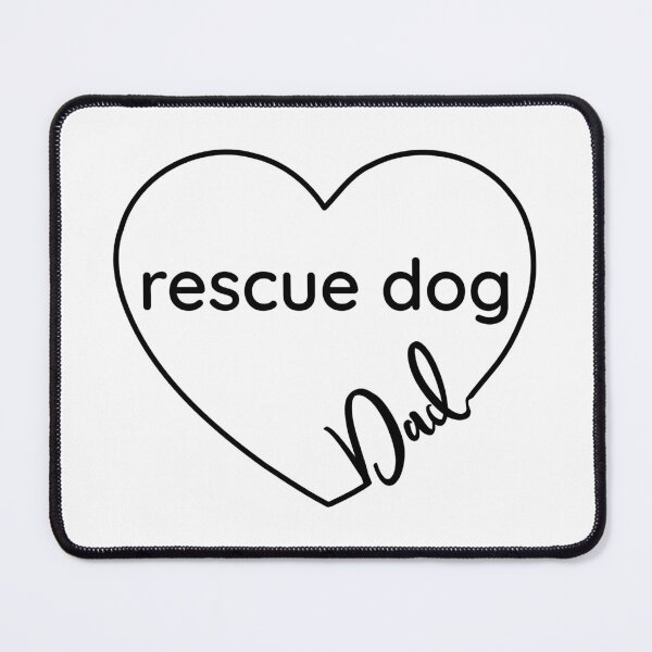 Item preview, Rescue Dog Dad Heart Line Art designed and sold by 8PawsStudio.