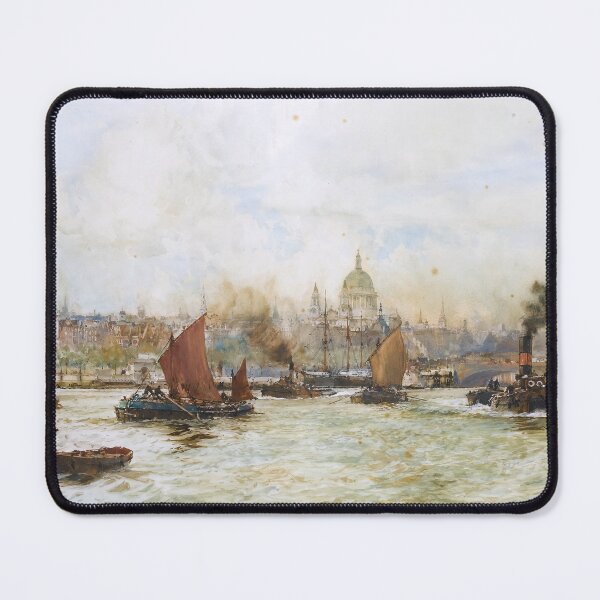 Item preview, Full Tide above Blackfriars Bridge - Charles Edward Dixon (1919) designed and sold by CartoClassics.