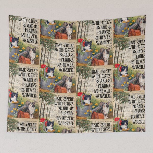 Item preview, Garden Time With Cats and Plants designed and sold by ionilla2019.