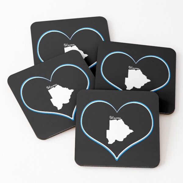 Item preview, Black heart map Botswana designed and sold by Astralia.