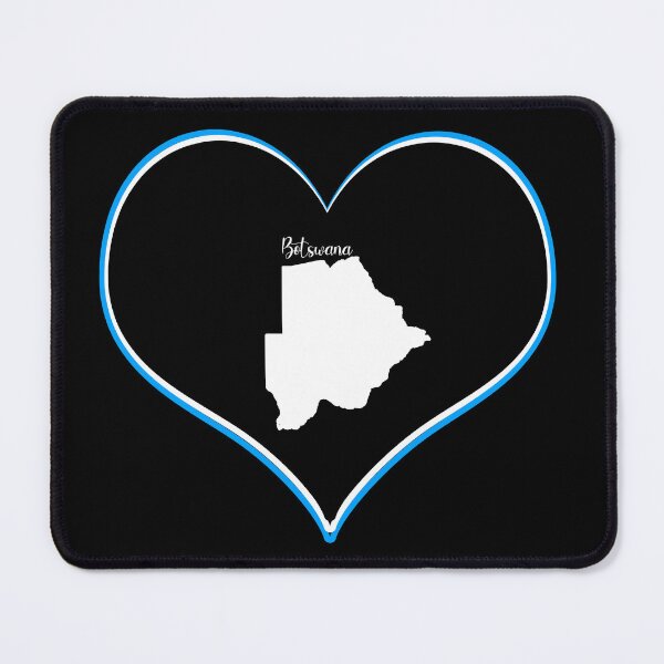Item preview, Black heart map Botswana designed and sold by Astralia.