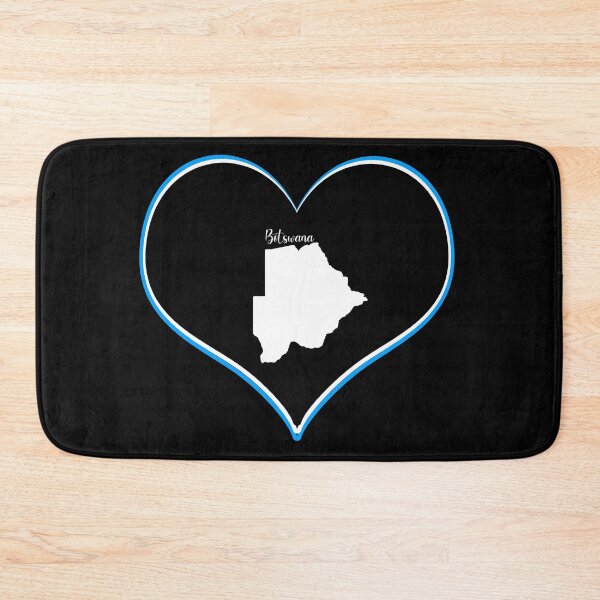 Item preview, Black heart map Botswana designed and sold by Astralia.