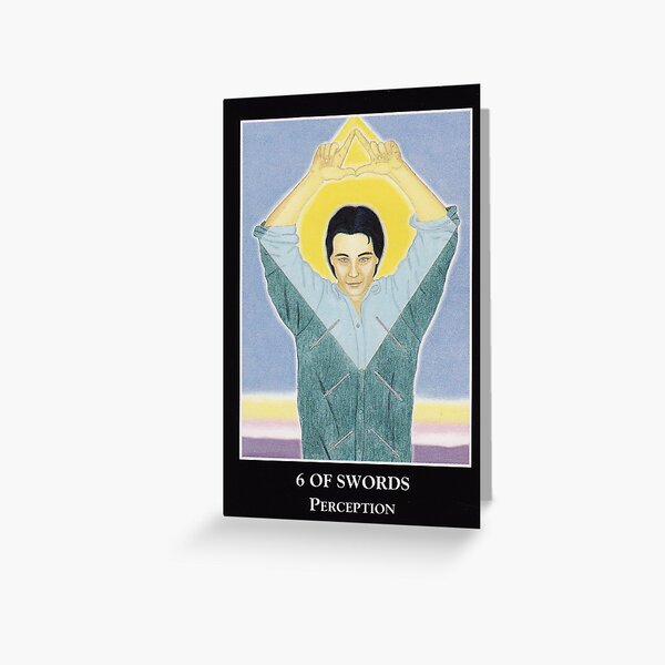 6 of swords - Perception Greeting Card