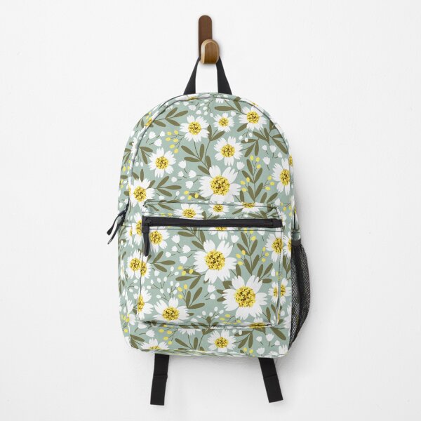 Item preview, White Flower on Sage Green designed and sold by Insvy Design Studio.