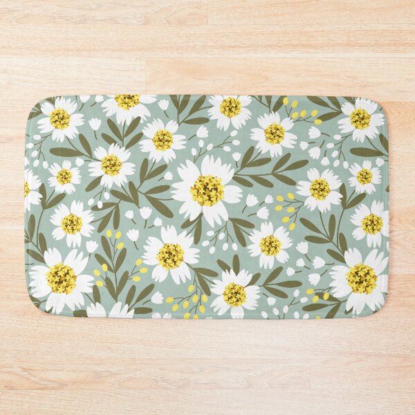 Item preview, White Flower on Sage Green designed and sold by Insvy Design Studio.