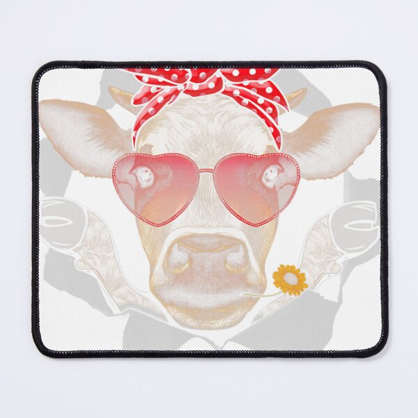Item preview, Cute Women Girl Heifer Cow With Bandana Headband  designed and sold by rezakiehauch.
