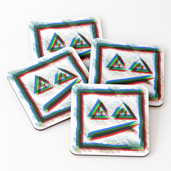Item preview, Abstract 3d color square ugly face with triangular eyes in the style of simple street graffiti designed and sold by GAleksS.