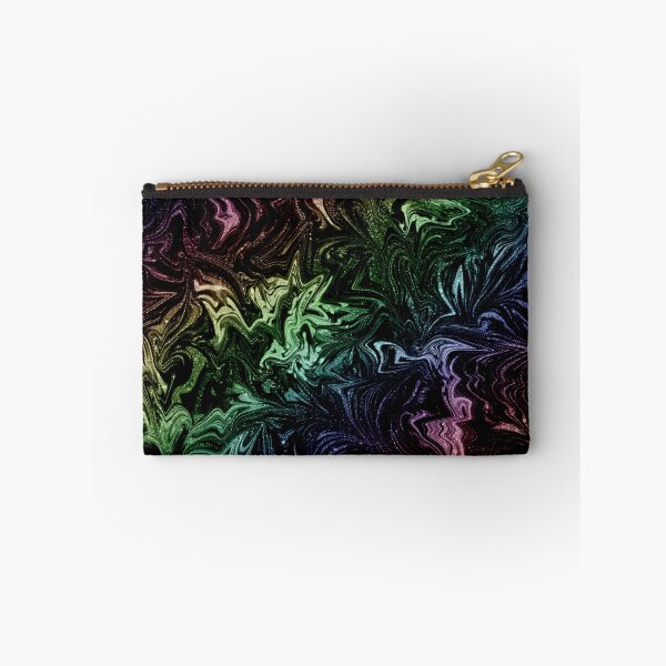 Item preview, Glinting Sparkles Marbled Swirl Rainbow Black designed and sold by nimreninmu.