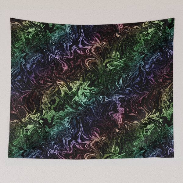 Item preview, Glinting Sparkles Marbled Swirl Rainbow Black designed and sold by nimreninmu.