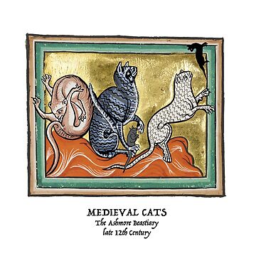 Artwork thumbnail, Medieval Cats - being cats by ebrawne