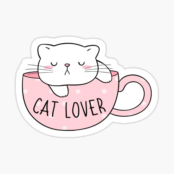 Stickers de gato kawai