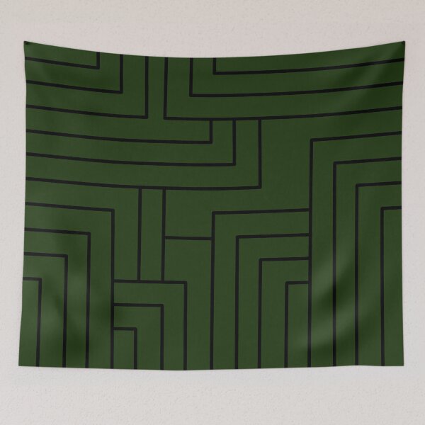 Item preview, Minimalist Line Art Simple & Cute Dark Green designed and sold by scorpiolane.