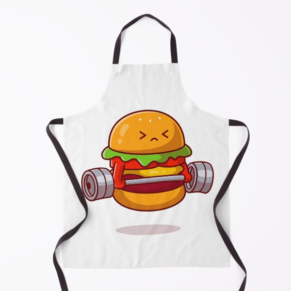 Item preview, Cute burger lifting barbell cartoon designed and sold by Anvin Peeter.