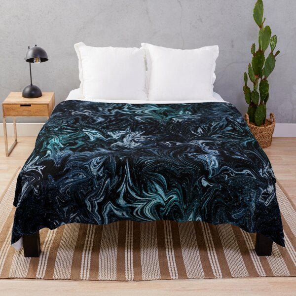 Item preview, Glinting Sparkles Marbled Swirl Blue and Black designed and sold by nimreninmu.