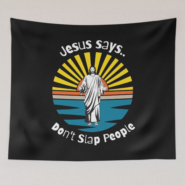 Item preview, Funny Jesus T-shirt , Jesus Says , Don't Slap People  designed and sold by hausofbutterfly.