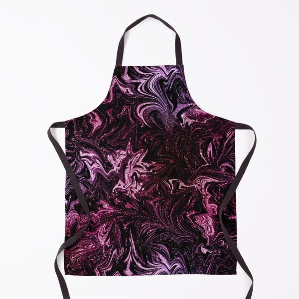 Item preview, Hot Pink and Black Sparkling Abstract Marbled Swirls designed and sold by nimreninmu.