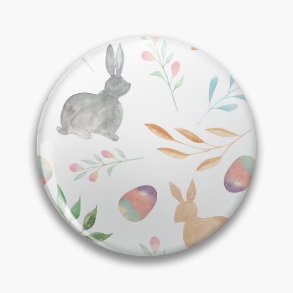 Item preview, Watercolor Easter Bunny & Eggs designed and sold by elleinadesigns.