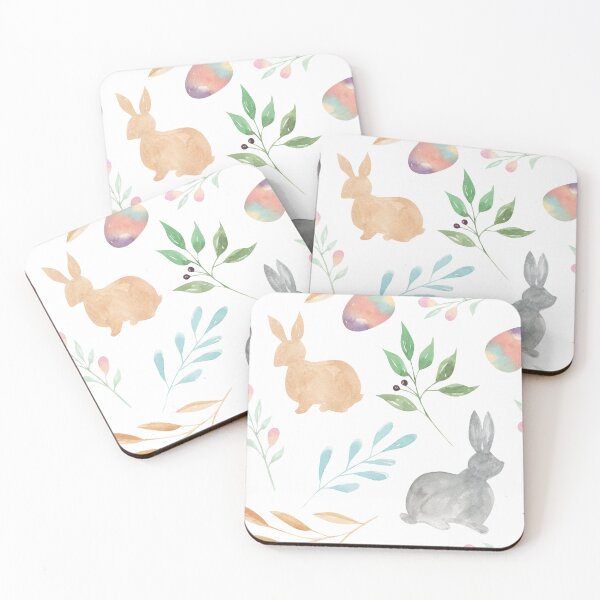 Item preview, Watercolor Easter Bunny & Eggs designed and sold by elleinadesigns.