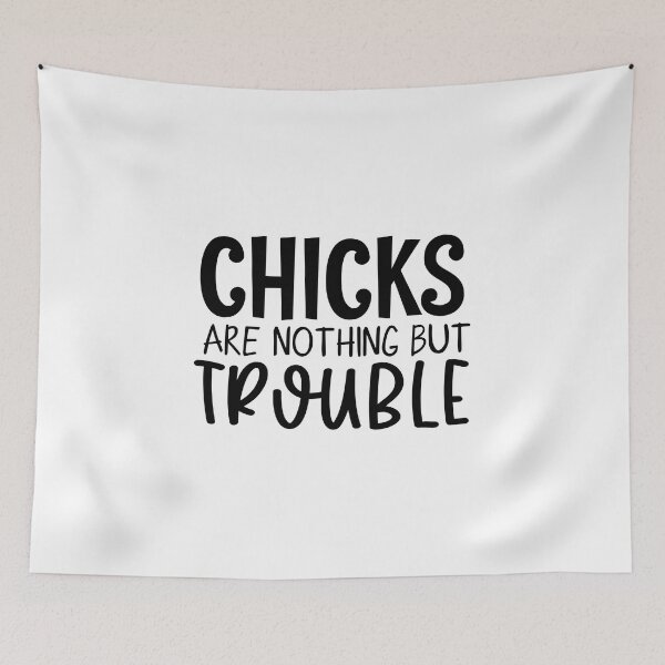 Item preview, Chicks are Nothing but Trouble Happy Easter designed and sold by miraipa.
