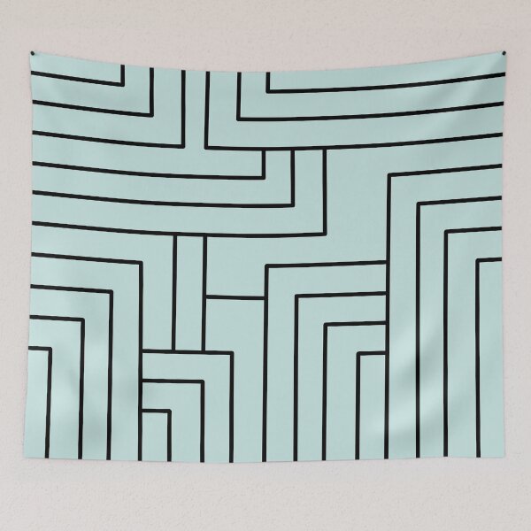 Item preview, Minimalist Line Art Simple & Cute Aqua designed and sold by scorpiolane.