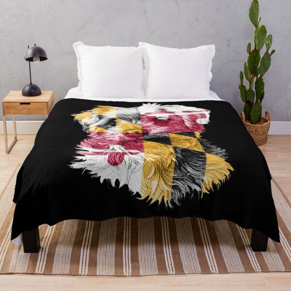 Item preview, Maryland Yorkshire Terrier Dog State Flag Patriotic Dog designed and sold by KimberlyOppen.
